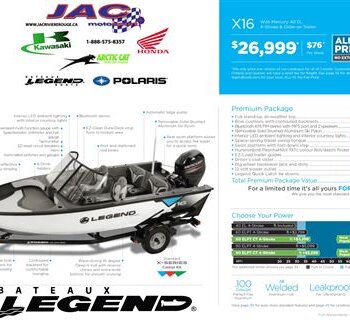 2016 Legend Boats X16 Mercury 40 EL **...