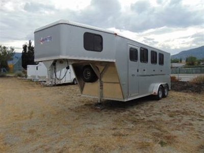 2016 Frontier Strider 3 Horse Gooseneck Aluminum Slant Load Trai